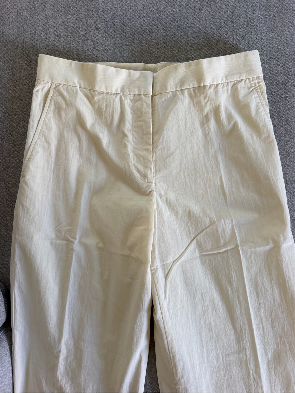 COS Women Cream Dress Pants - Classic Straight Fit, Size US 6